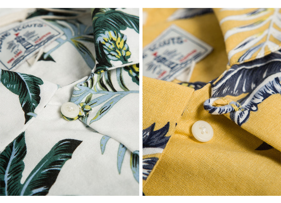 Pineapple Print Hawaii Shirt  - Yellow
