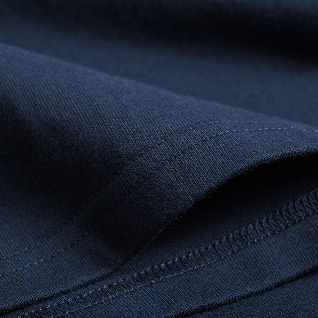 280g Cotton Tubular Tee With Strawberry Print in Navy