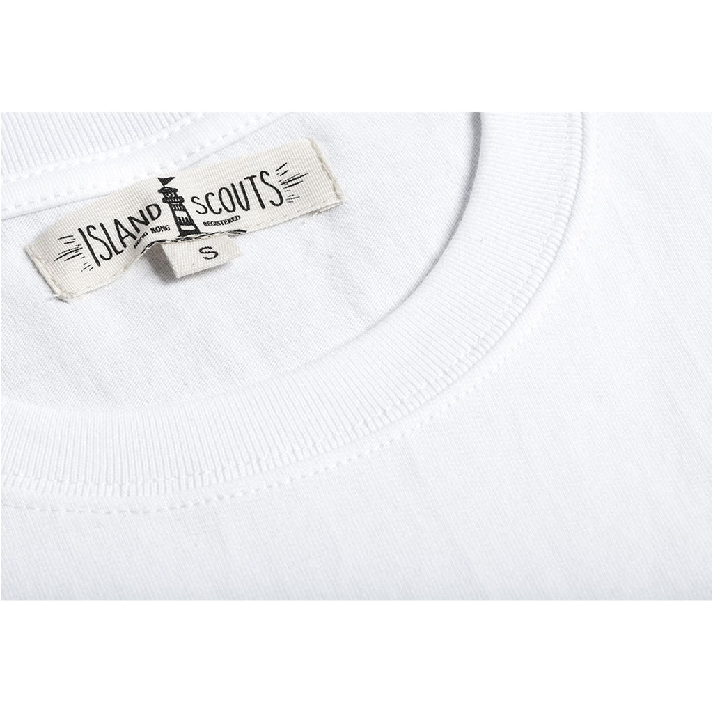 280g Cotton Tubular Tee With Corn Print in White