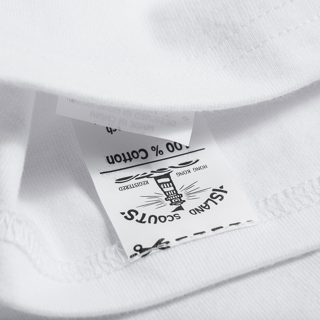 280g Cotton Tubular Tee With Corn Print in White