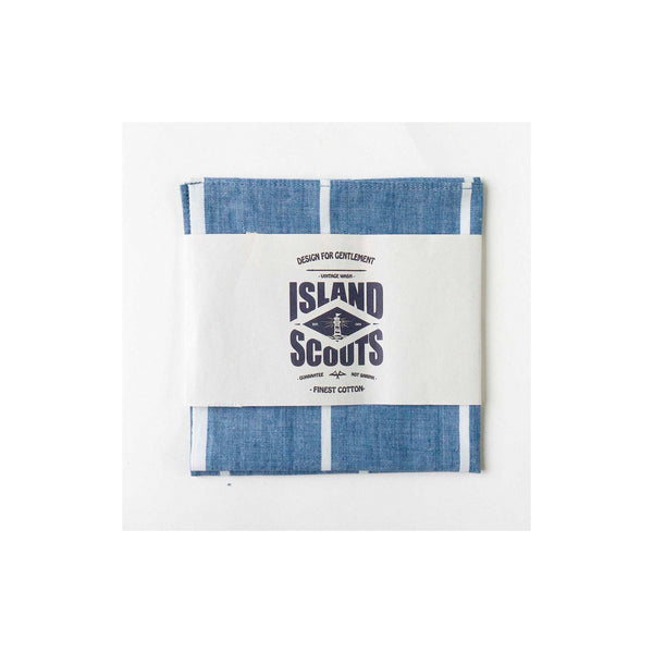 Pocket Square - Indigo Chambray Stripes