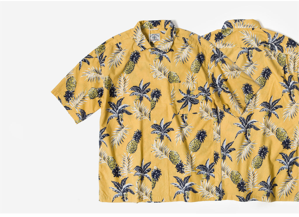 Pineapple Print Hawaii Shirt  - Yellow