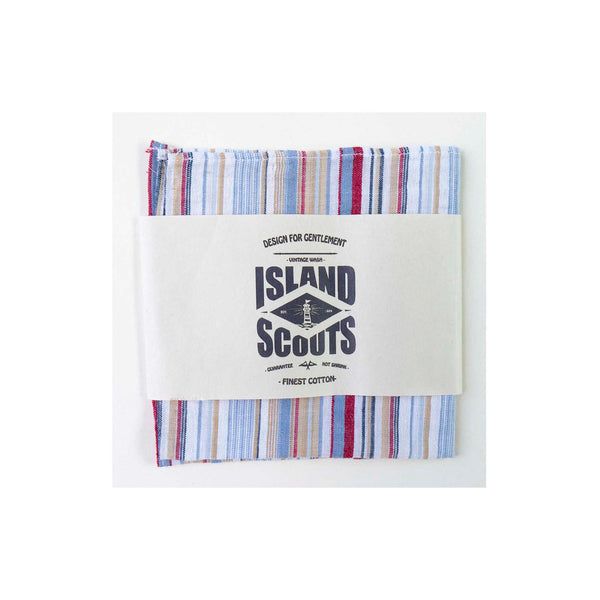 Pocket Square - Rainbows Stripes Cotton Linen