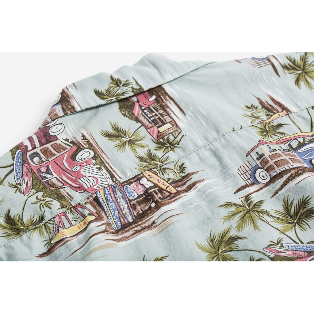 Beach Print Hawaii Shirt  -Blue