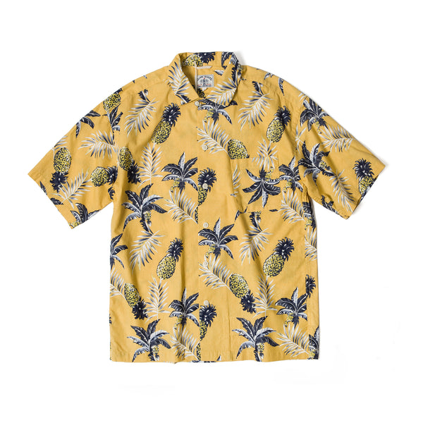 Pineapple Print Hawaii Shirt  - Yellow