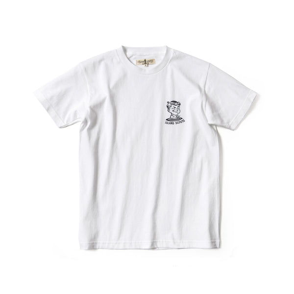 Island Scouts Tubular Cotton Tee In Scouts Print in White/Navy
